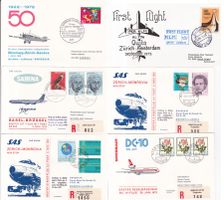 42 Stk. CH Flugpost Briefe ab 1972, Swissair etc.