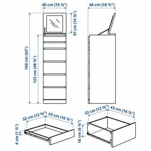 Ikea Kommoden: Ikea MALM Kommode mit 6 Schubladen, 2 stück – Gebraucht aus Nuerensdorf von Sagnak007 4