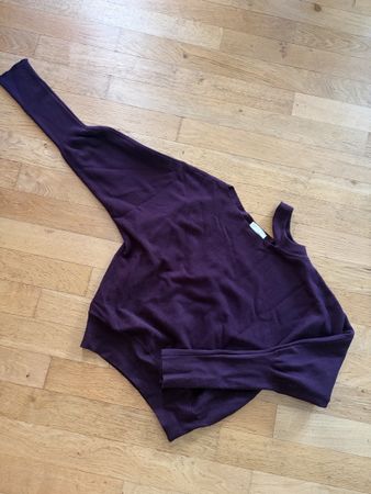 Pull Easy Clothes violet épaule dénudée taille unique