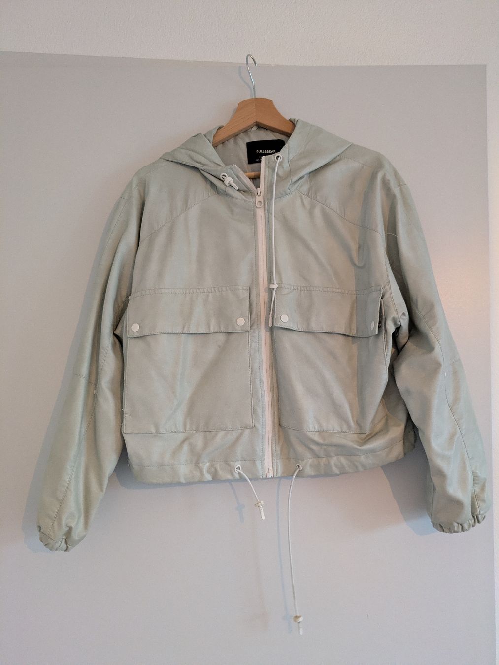 Pull&Bear Giacche: Lederjacke (fake), hellblau, Gr. S – Usato da Bern venduto da Patricia.Z.