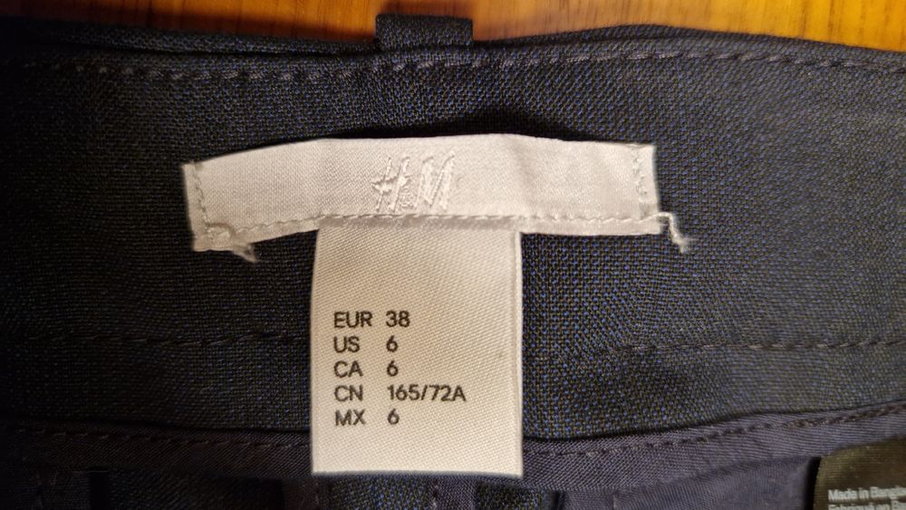 Elegante H&M Stoffhose Gr. 38 Dunkelblau Business Büro, NEU 3