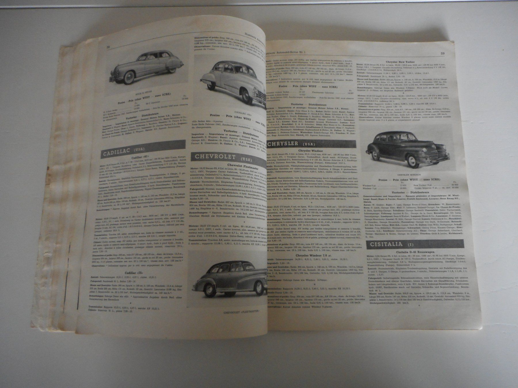 Libri: Automobil Revue 1947 Orginal – Usato da Cham venduto da Paniniworld 5