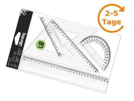 Geometrie-Set ECO, 4-teilig, transparent