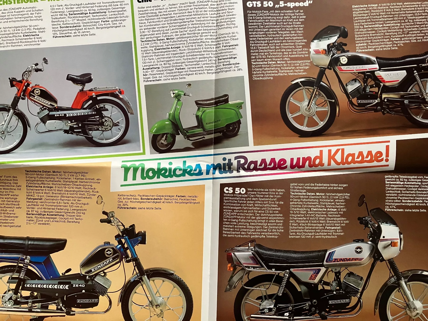 Zündapp Strasse: Zündapp 1982 - Originalprospekt & Pressedoku. – Gebraucht aus Malans GR von Chueche427 3