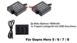 SET 2x AKKU 1x LADEGERÄT HERO 5/6/7/8
