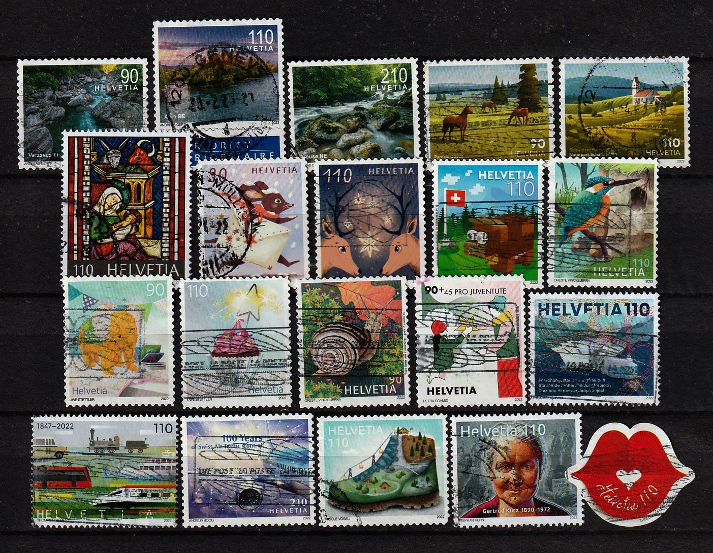 Alle Briefmarken: 2022 neue Schweizer Briefmarken – Gebraucht aus Arlesheim von gaugi43