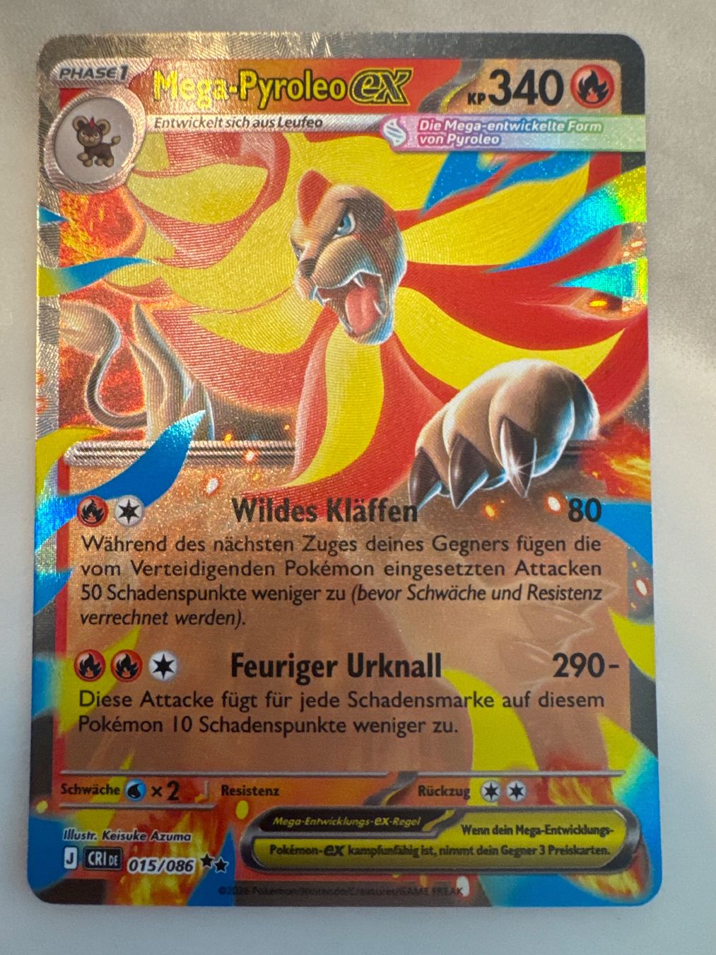 Pokémon Carte collezionabili: Mega Pyroleo ex CRI015 DE - Wachsendes Chaos – Nuovo (secondo la descrizione) da Wil SG venduto da Prof.Eich