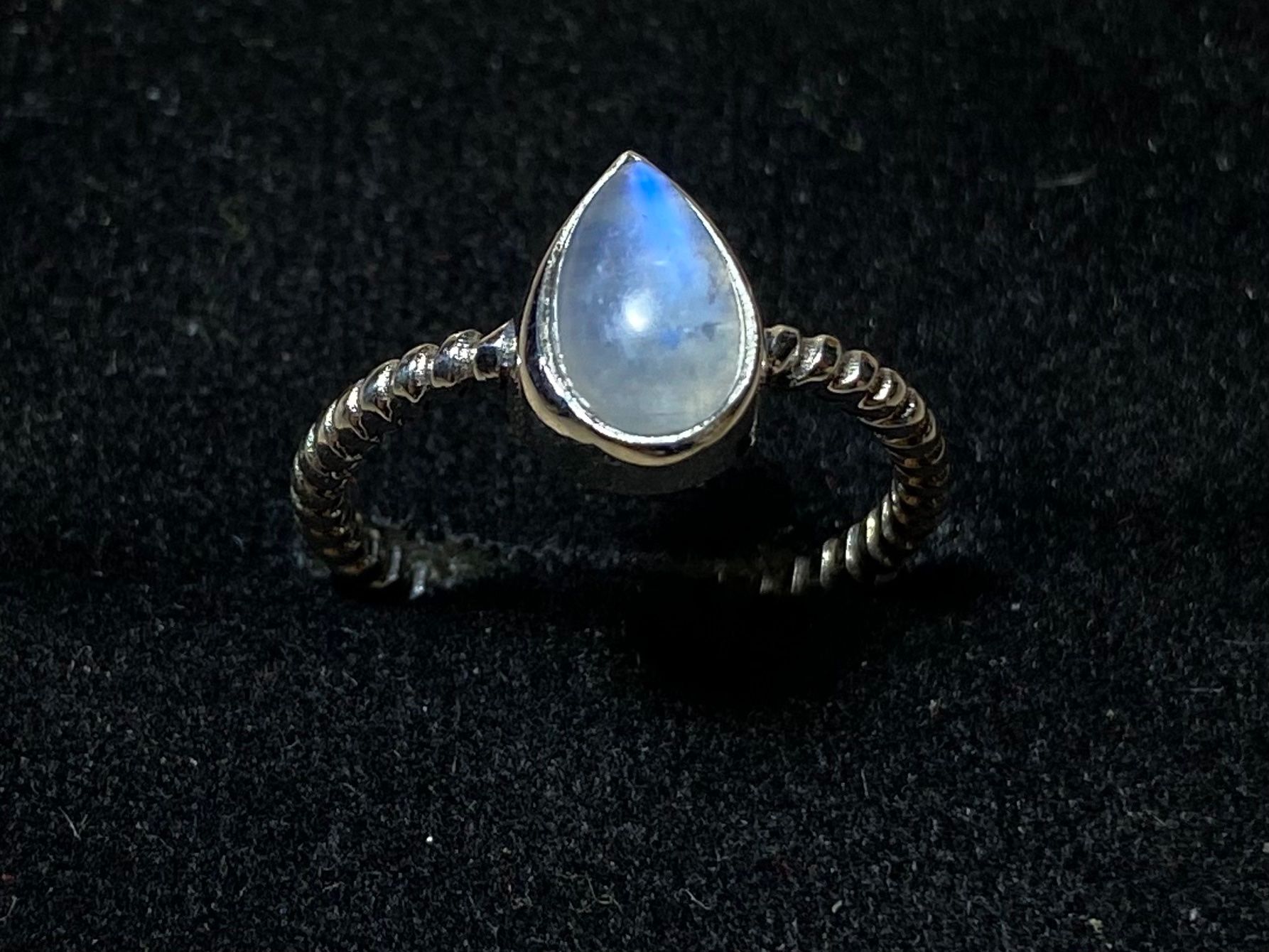 Ringe: 925 Silber Ring - natürlicher Mondstein - Tropfenform – Neu und originalverpackt aus Laax von Kiki_Kingdom3 5