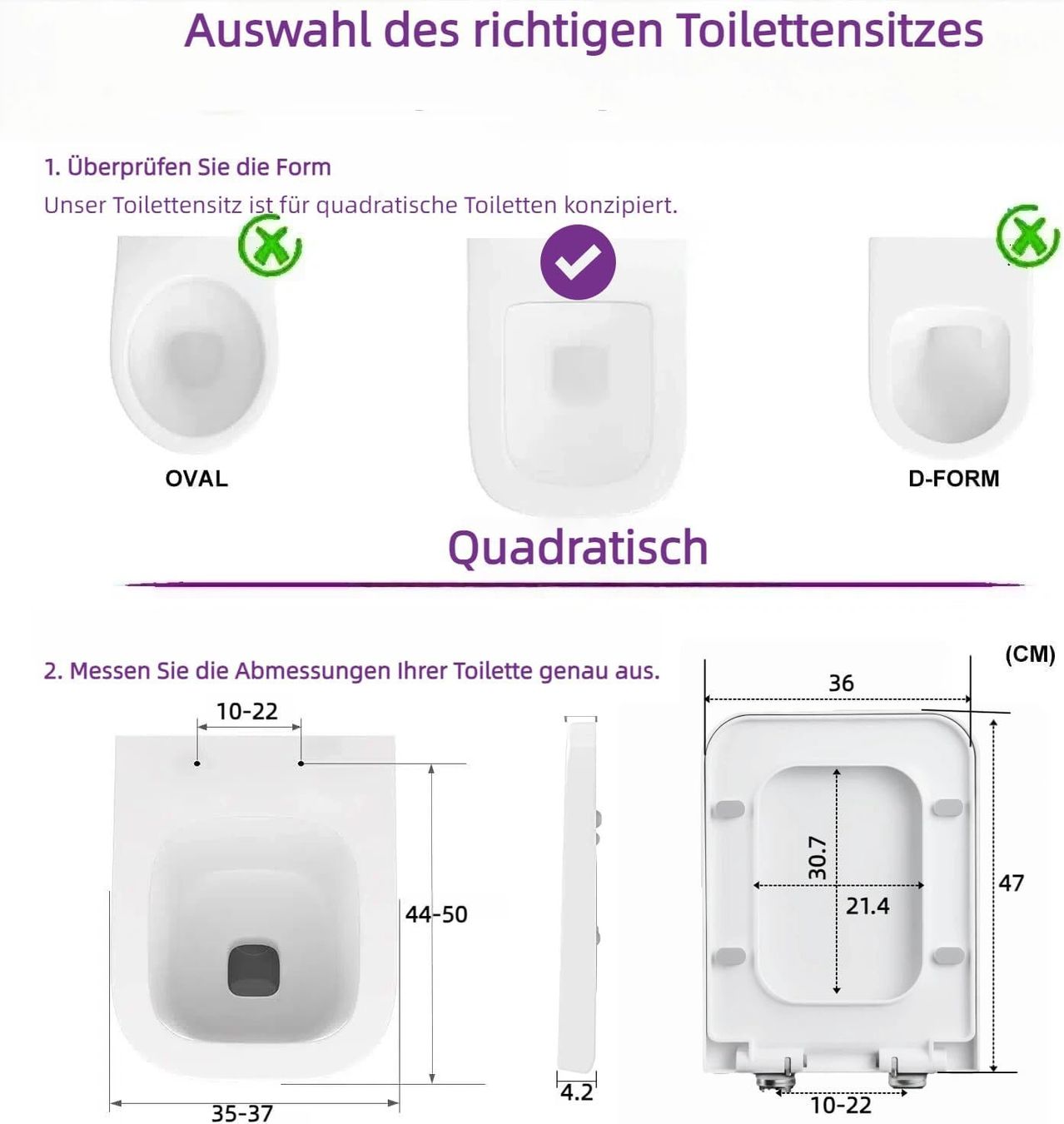 WC: WC Sitz Eckig Softclose Abnehmbar Renova – Nuovo e nell'imballaggio originale da Suhr venduto da SchnapperCH 2