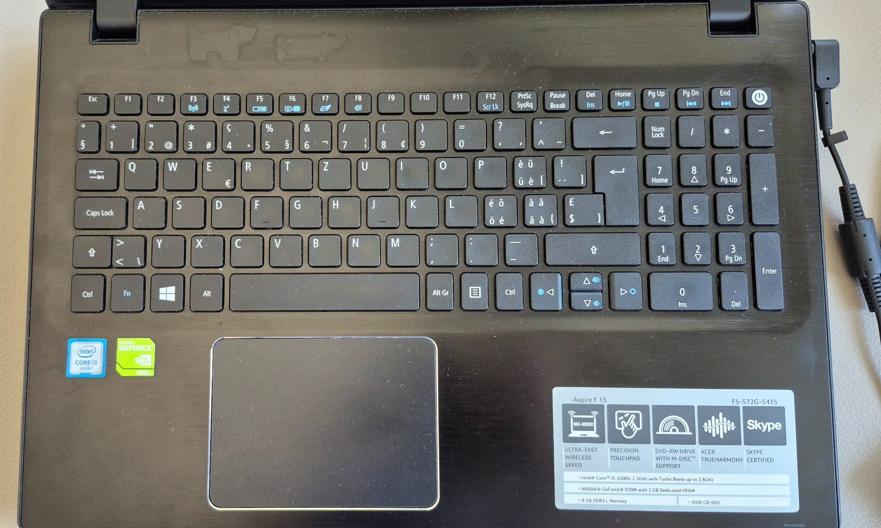 Acer Notebook: Notebook Acer Aspire F 15 – Usato da St.Gallen venduto da maribello 1