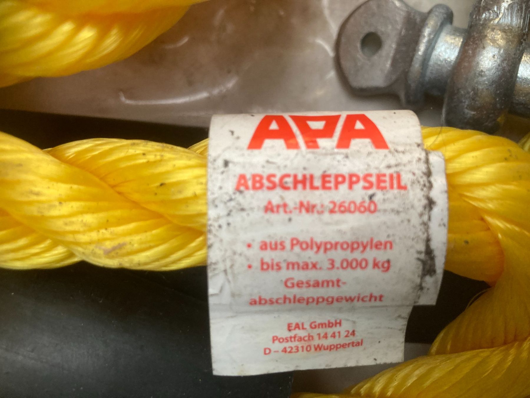 Corde di traino: AVA Abschleppseil, 3'000kg, neuwertig! – Usato da Cham venduto da WB2223 2