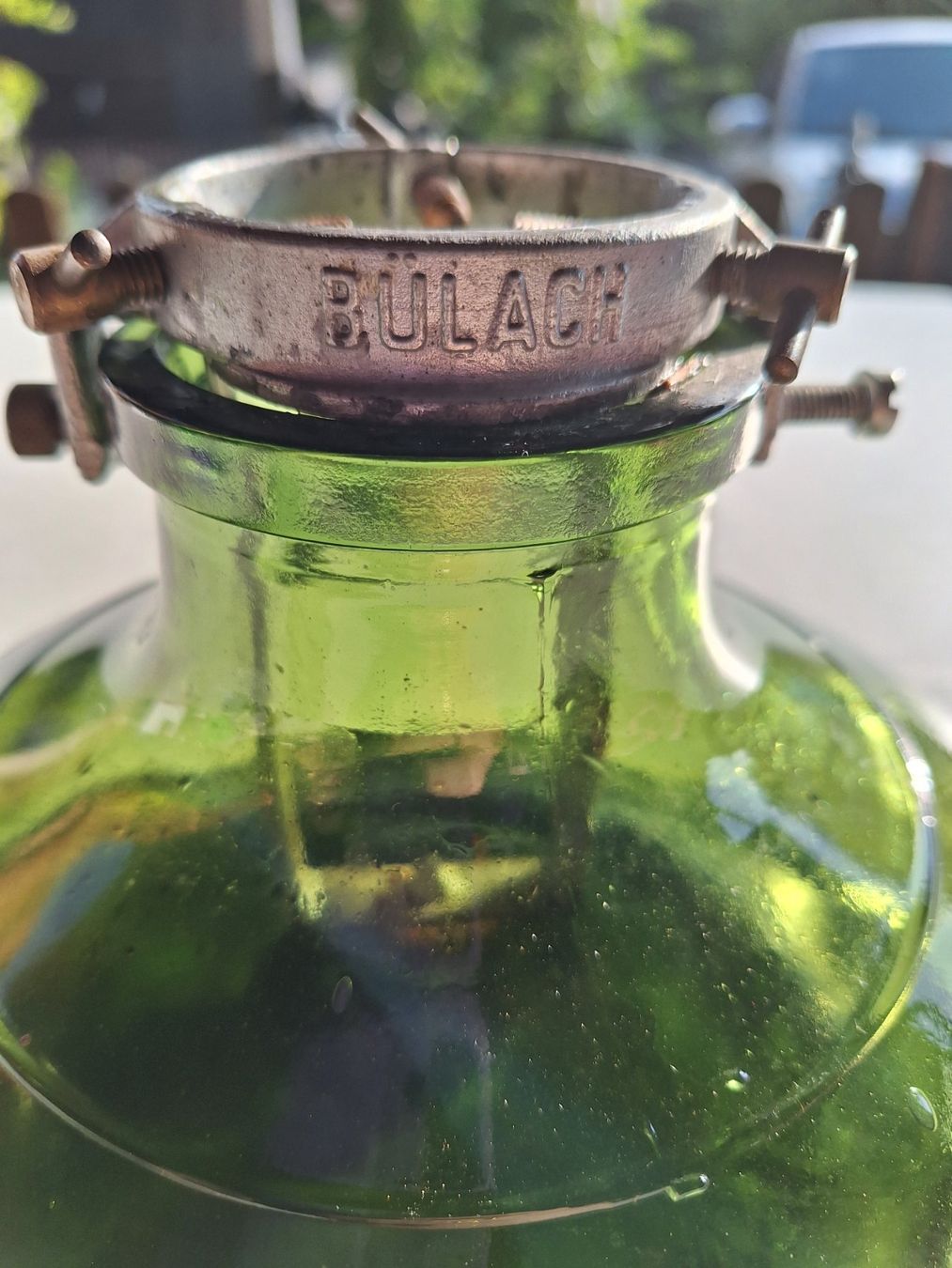 Bülacher Basi per albero di Natale: BÜLACHER GLAS WEIHNACHTSBAUMSTÄNDER CHRISTBAUMSTÄNDER – Usato da Huttwil venduto da Kunterbuntli 1