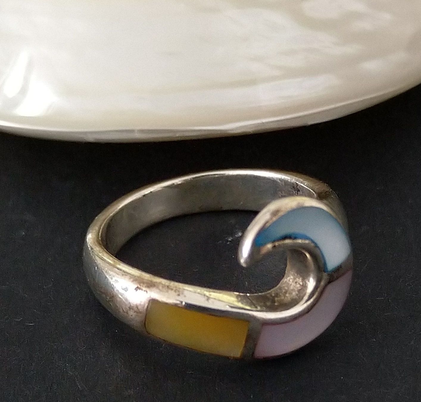 Anelli: EMAILLE RING IN 925 SILBER – Usato da Romanshorn venduto da Glitzer-Paradies 2