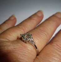Echtschmuck: Silberring Grüner Amethyst 18/56