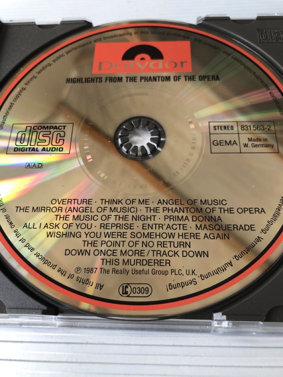 CDs: Phantom of the Opera CD  Gold Edition – Gebraucht aus Flaach von rubo7 1