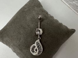Bauchnabelpiercing silbern