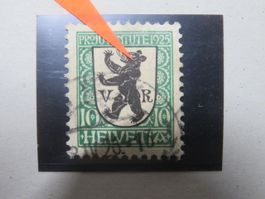 Abart Pro Juventute J 34 hell umrandeter Fleck in der Wange