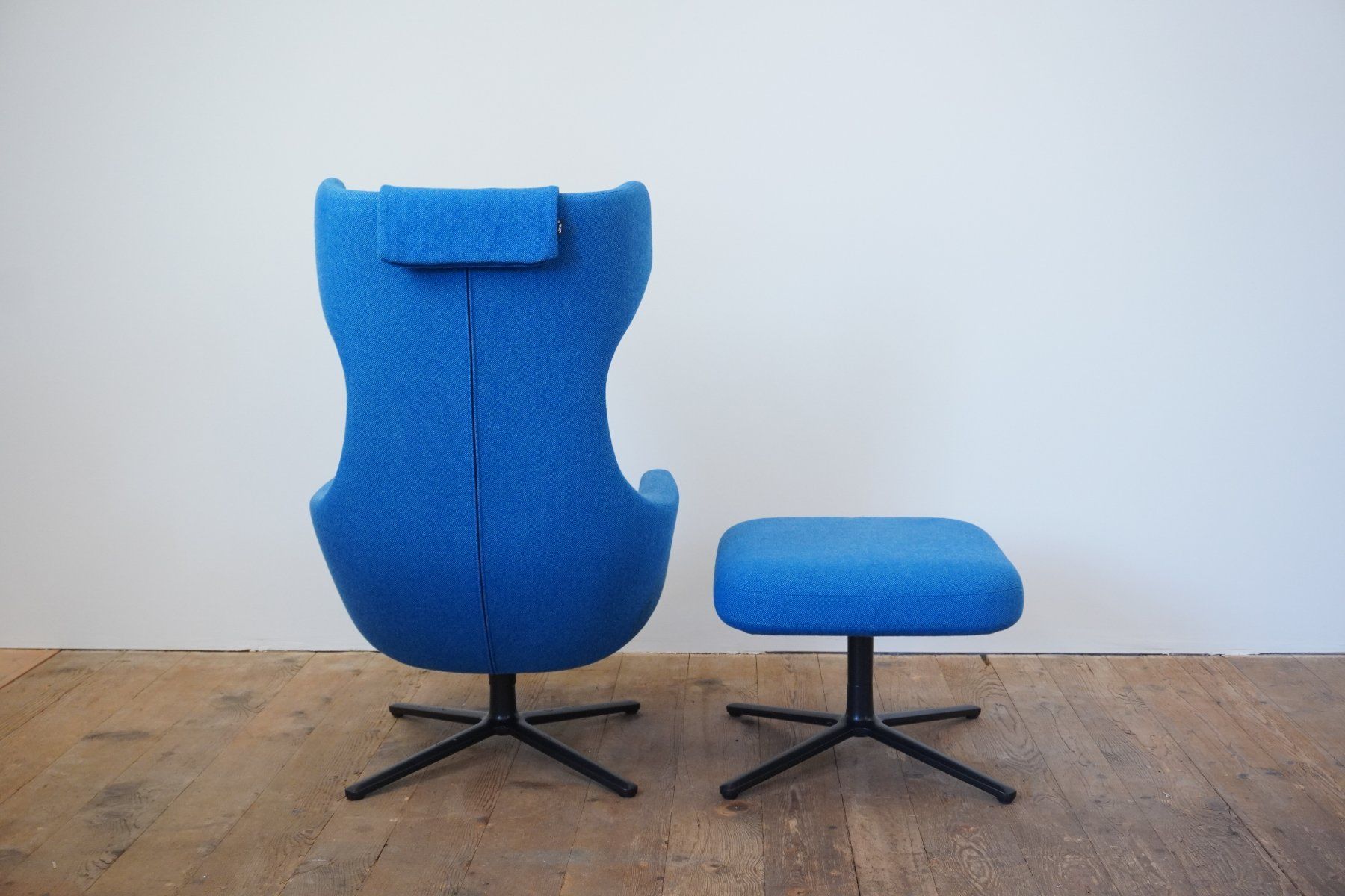 Vitra Poltrone: Vitra Grand Repos mit Ottomane Stoff blau – Usato da Bad Zurzach venduto da QLASSIQ 4