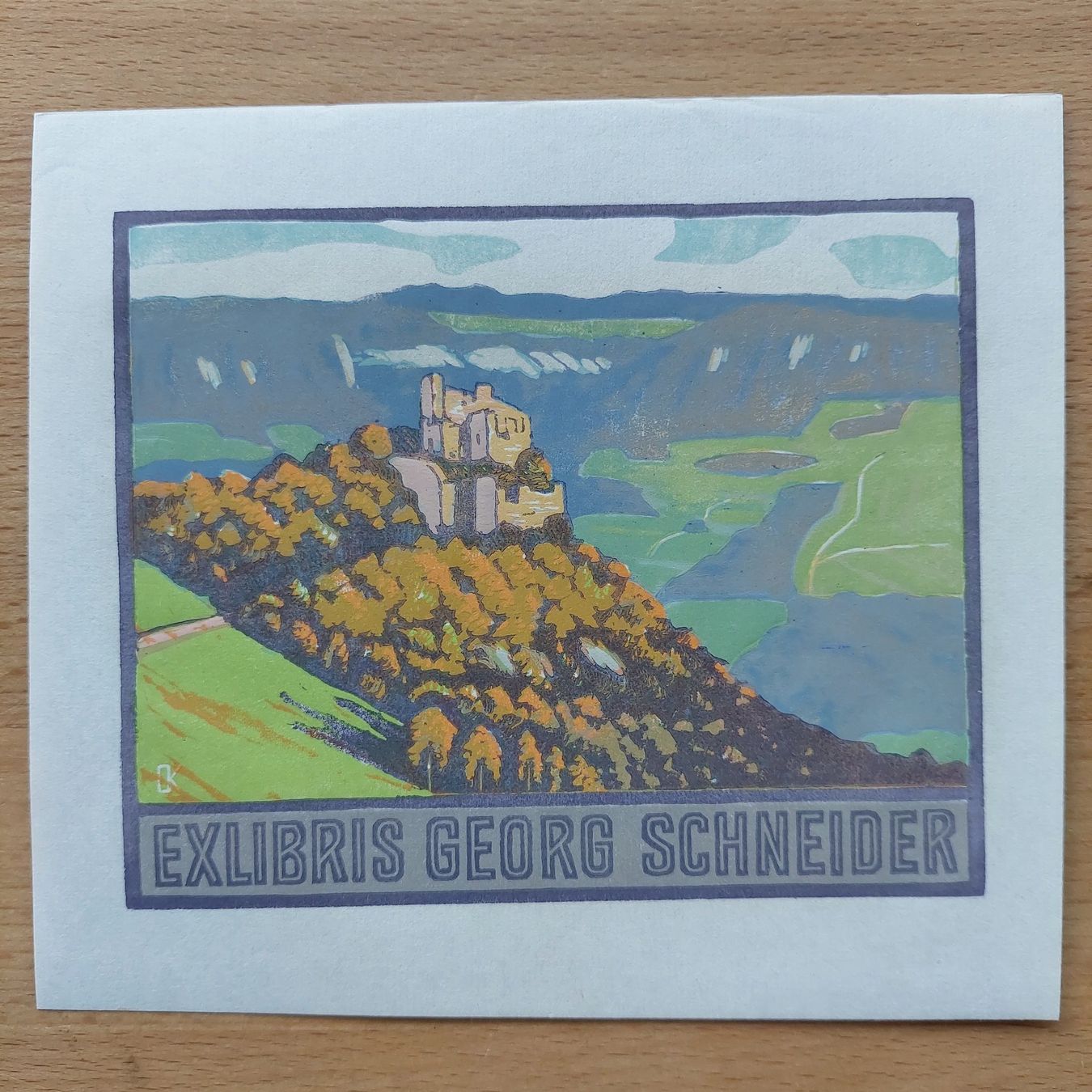 Xilografie: Exlibris Otto Krebs - Original Holzschnitt – Usato da Obfelden venduto da Exlibris-Art