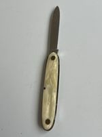 Taschenmesser Perlmutt Optik Griff gebraucht(2S4)