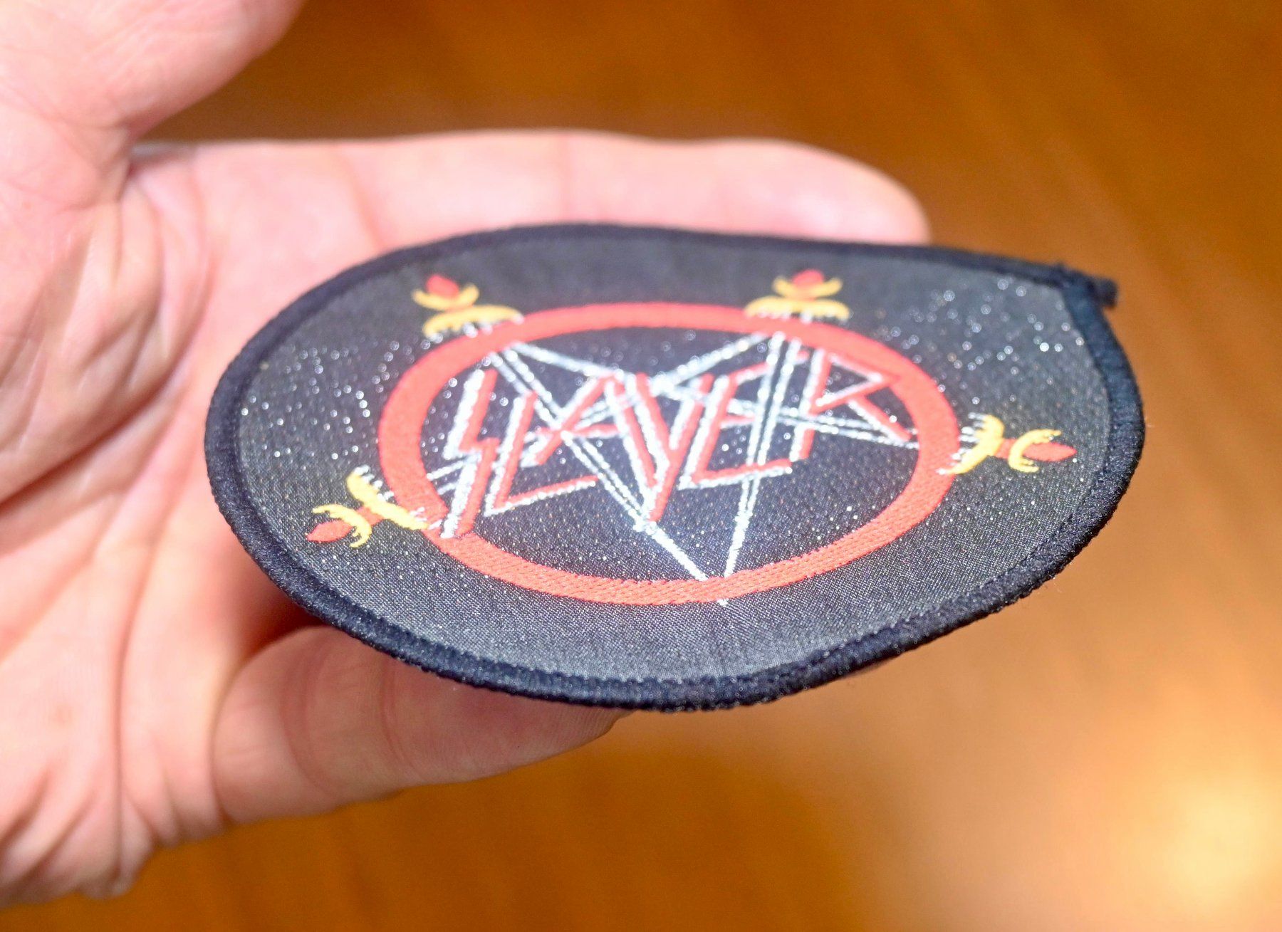 Placchette & Badge: VINTAGE Slayer - Pentagramm Logo  PATCH – Usato da Pfaffhausen venduto da mono_rec 3
