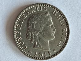 20 Rappen, Jahrgang 1911