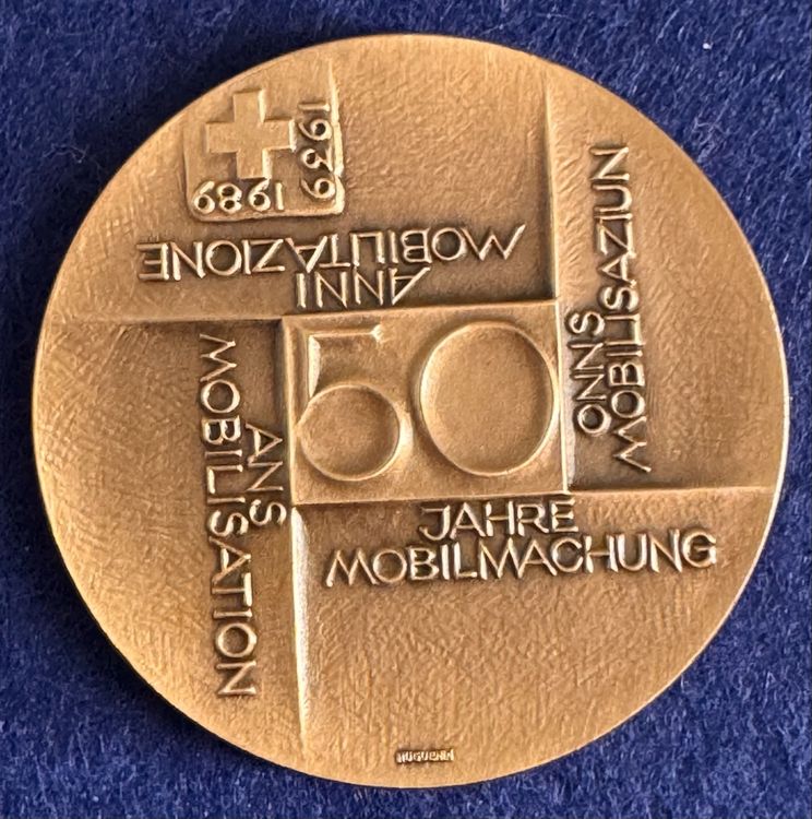 Medaille 50 Jahre Mobilmachung 1939-1989 2
