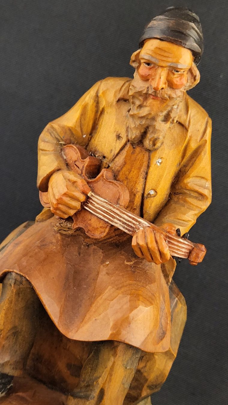 Figurines: Geschnitzte Holz-Figur GEIGENBAUER – D'occasion à Basel par spinne02