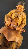Geschnitzte Holz-Figur GEIGENBAUER