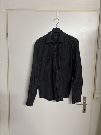 Herren Hemd schwarz gestreift Grösse XL guter Zustand