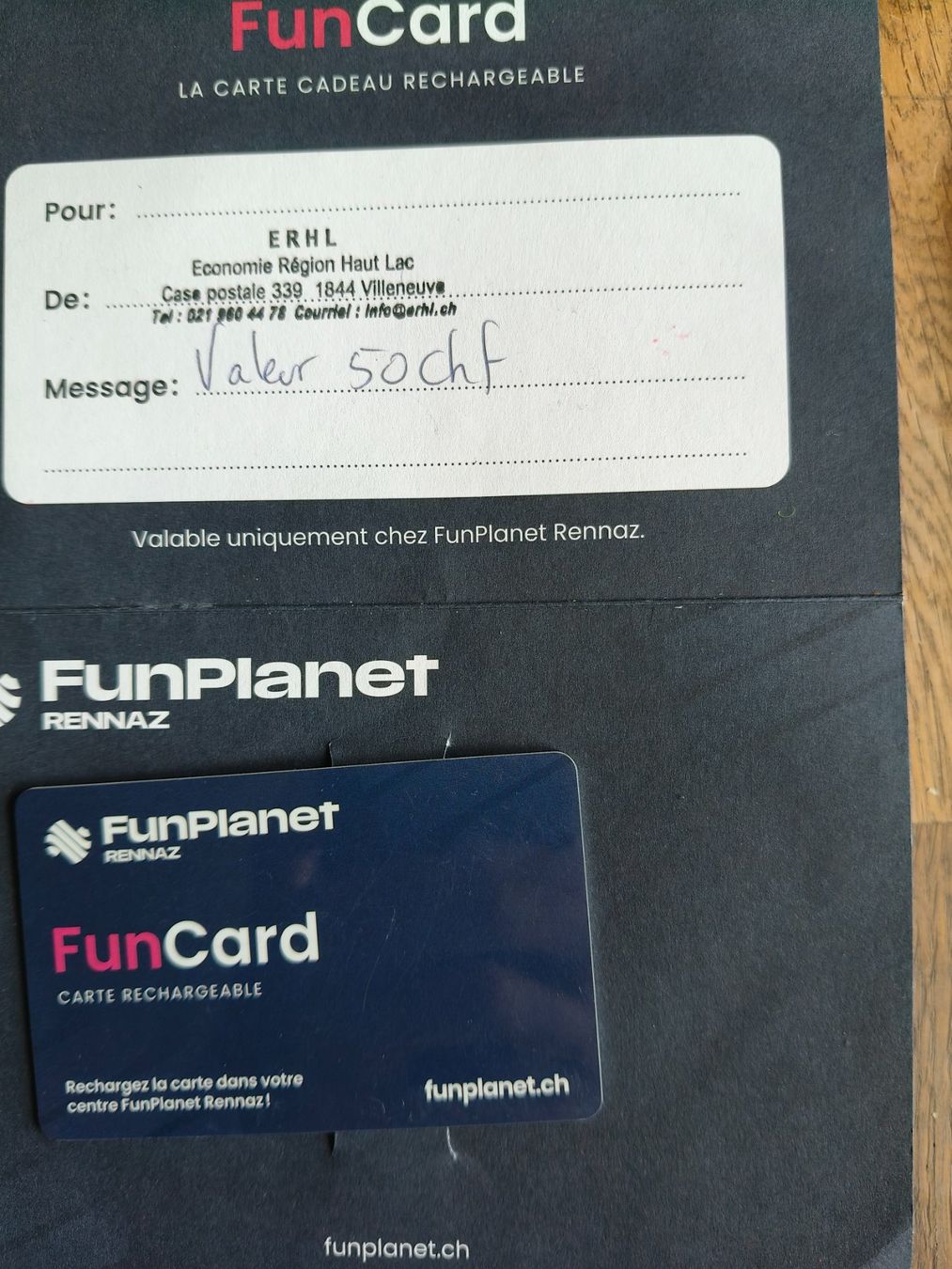 FunCard Rennaz - Crédit de 50 CHF pour votre Fun! (Neu (gemäss ...