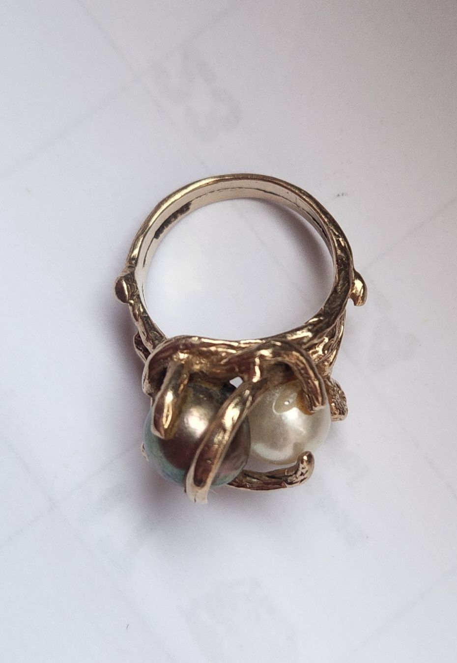 Anelli: Gold Ring mit 2 Perlen (You and Me) – Nuovo (secondo la descrizione) da Bonfol venduto da mai_p9rx 1