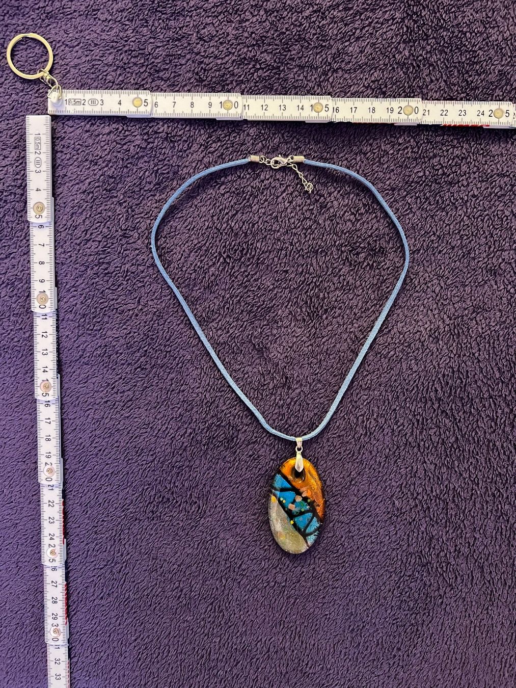 Catenine: Kette orange/blau/silberfarben – Usato da Zürich venduto da rigani 1