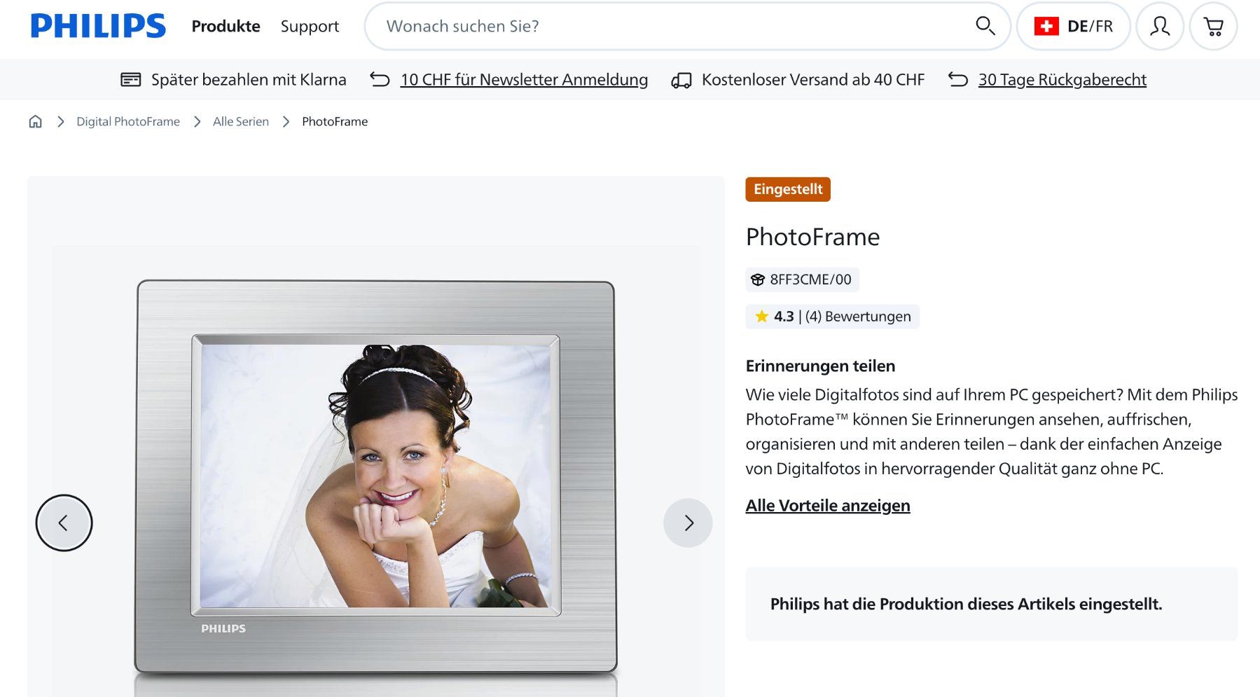 Philips Bilderrahmen: Philips Digitaler Fotorahmen – Gebraucht aus Neuhausen am Rheinfall von VALAMA 6