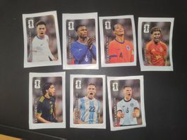 7 verschiedene Coca Cola Panini Sticker