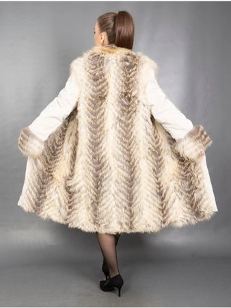 Neu Luxus Pelzmantel Fuchs Pelz 38-40 Fuchspelz fox fur