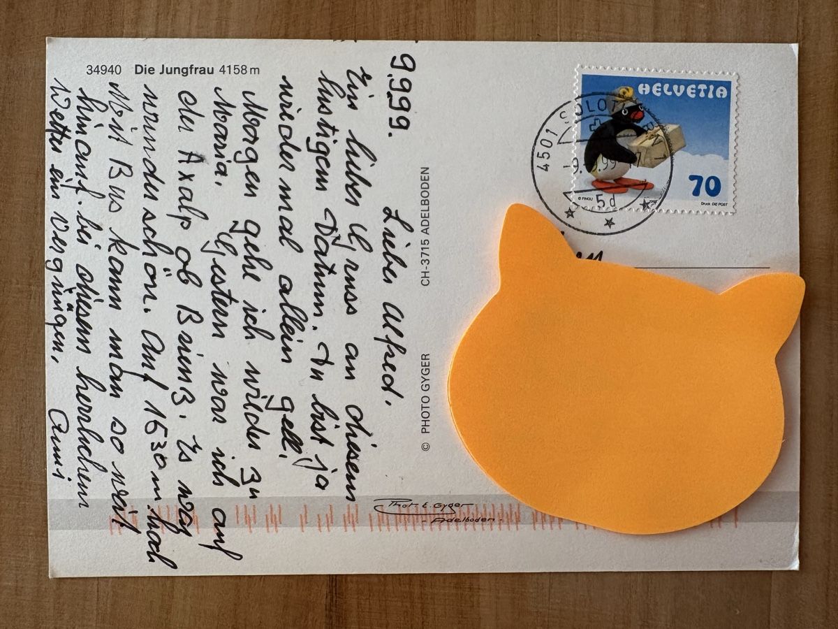 Cartoline postali: AK von Berg Jungfrau – Usato da Rümlang venduto da Kartenpost1 1