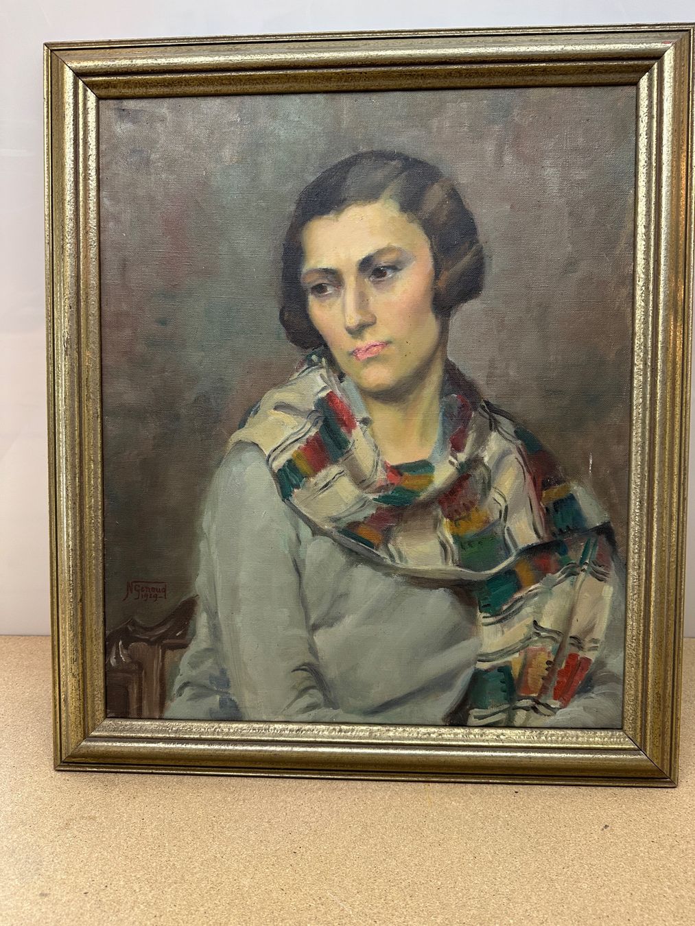 Dipinti: Altes Gemälde Porträt  um 1920 – Usato da arlesheim venduto da Art.en1