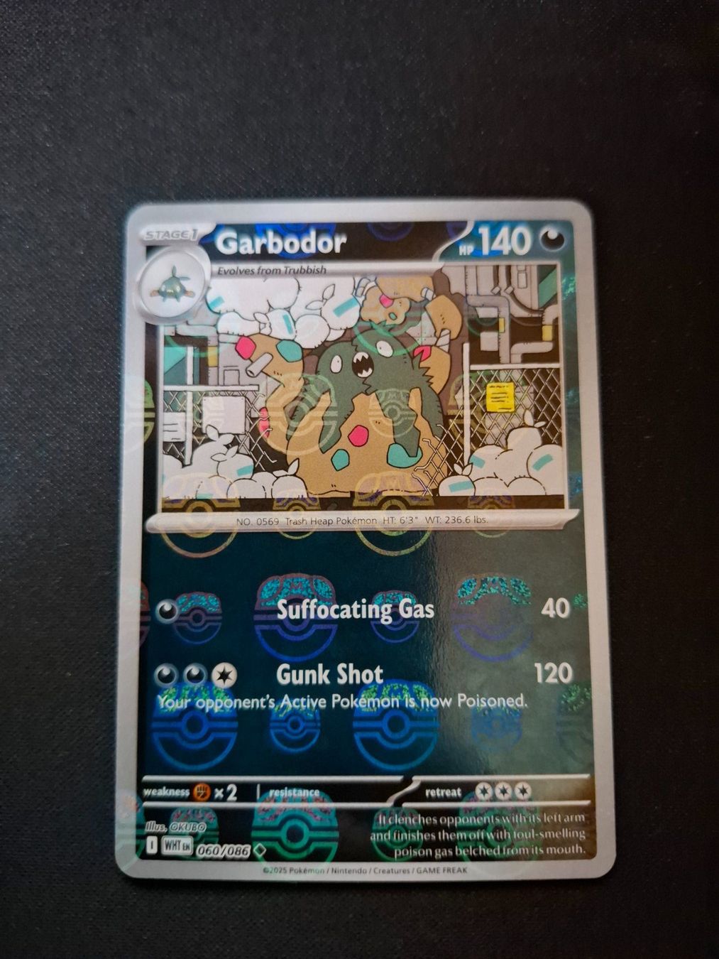 Pokémon Carte collezionabili: Pokemon Garbodor 060/086 WHT Masterball – Nuovo (secondo la descrizione) da Gammen venduto da Karbax