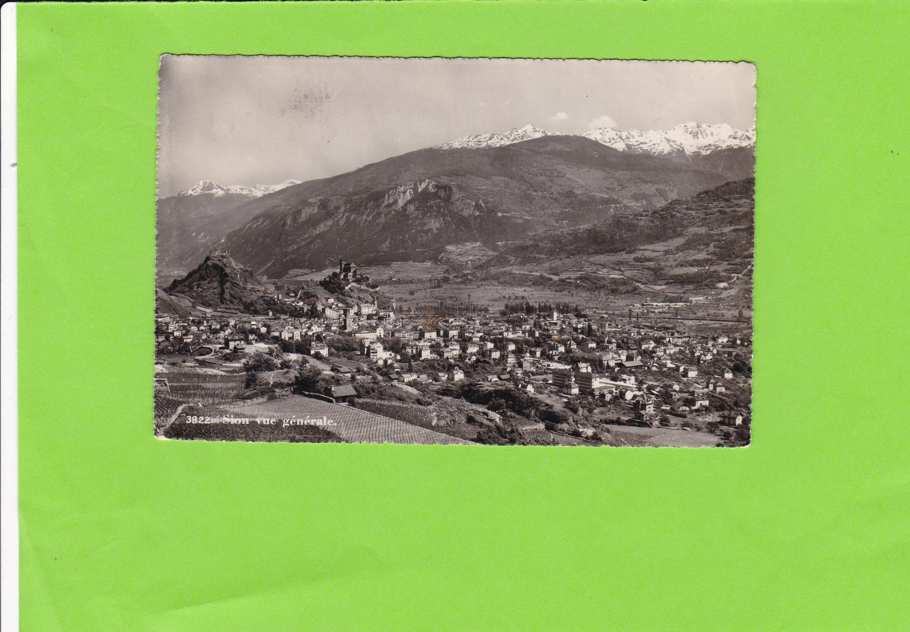 Ansichtskarten: Sion-vue générale – Gebraucht aus St. Peterzell von neckertal
