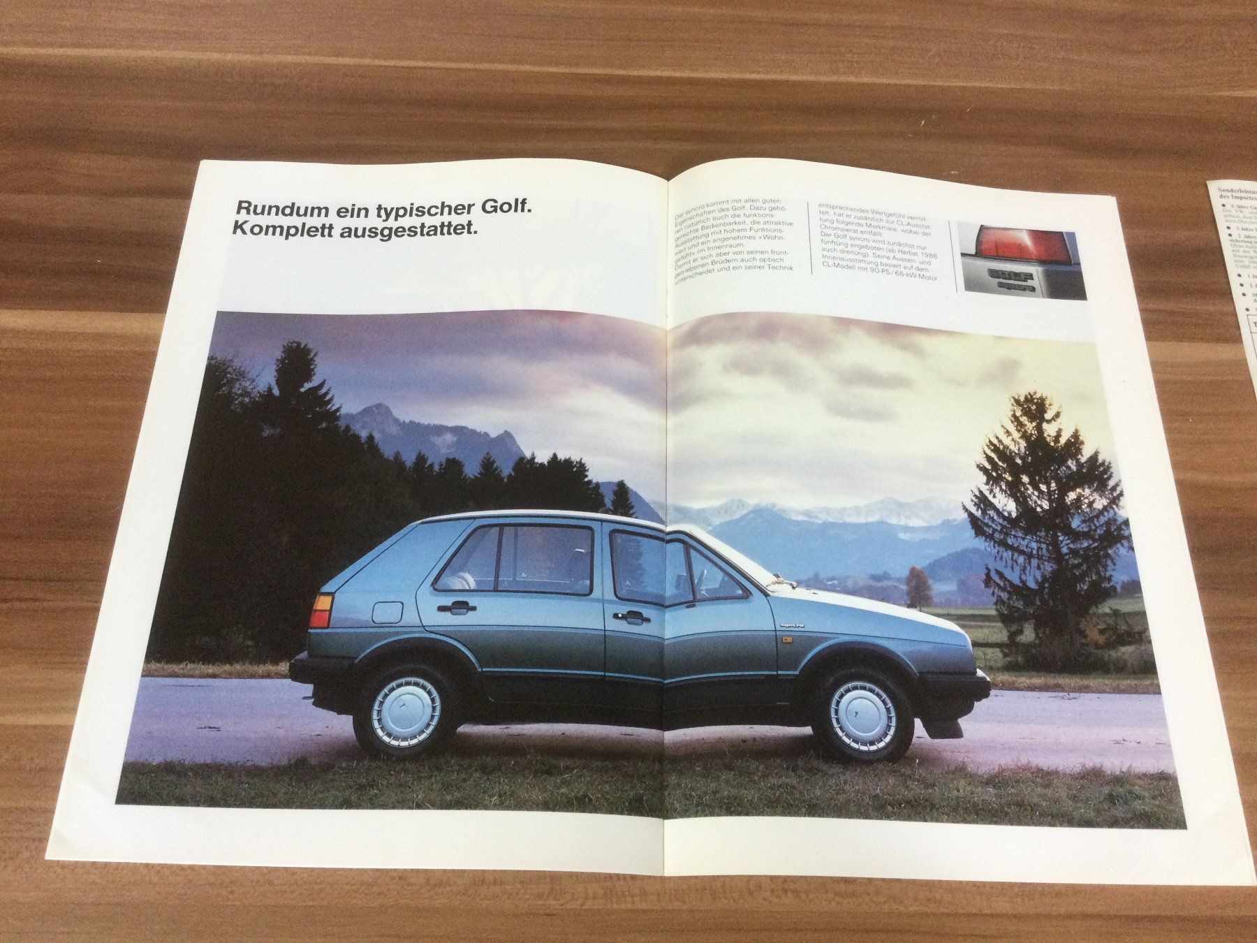VW Documenti: Gebrauchtes VW Golf Syncro Prospekt Allrad – Usato da Wangen SZ venduto da kuriosum12 3