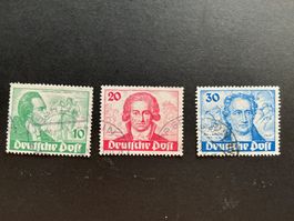 BERLIN WEST DEUTSCHE POST KOMPLETTER SATZ GOETHE 1949
