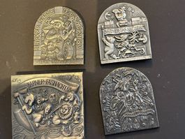Bärner Fasnachtsplaketten Silbrig 1986-1989