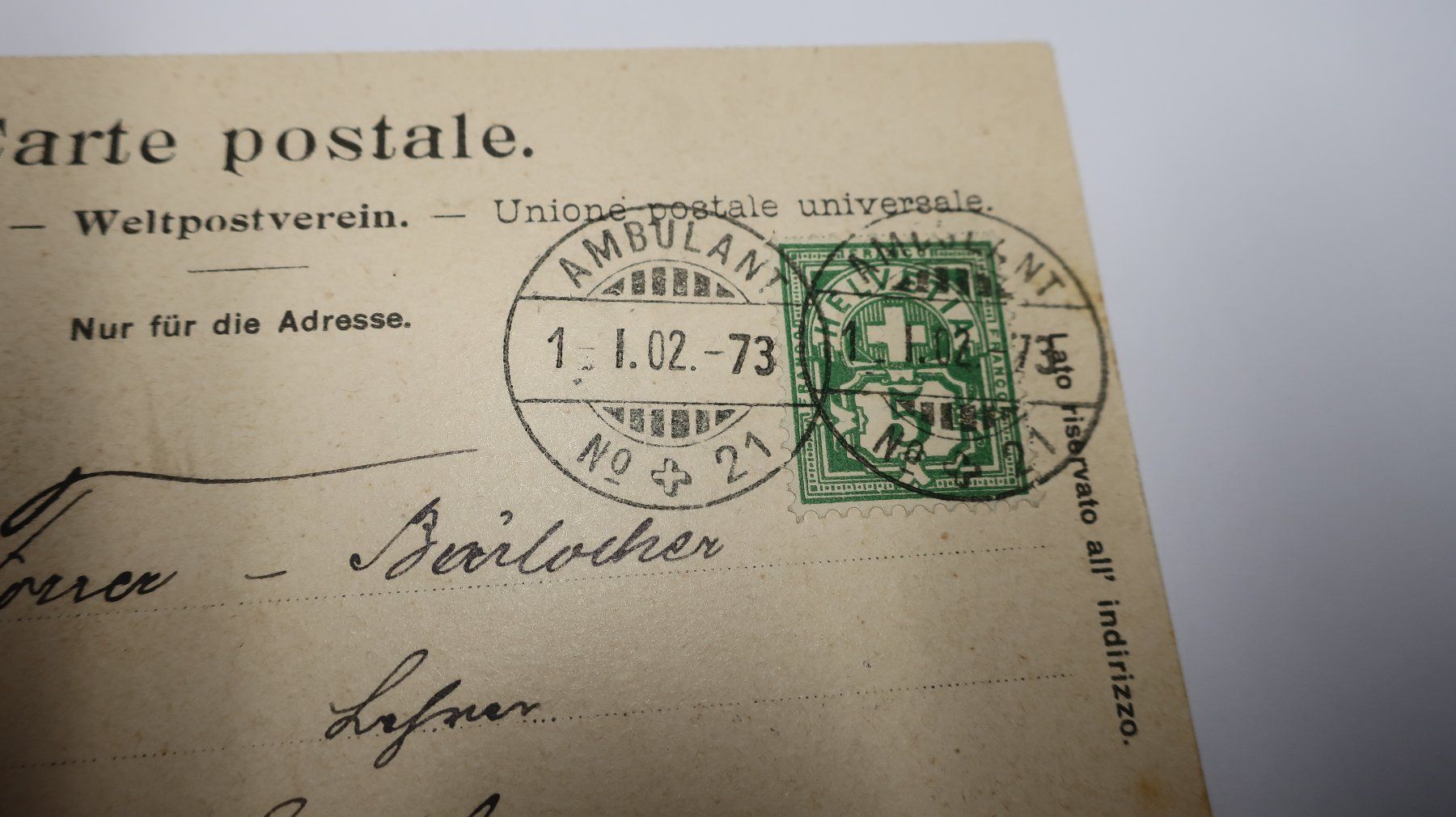 Cartoline postali: Linthal vom Bad Stachelberg aus  1902 – Usato da Cormoret venduto da Pascalll2001 3