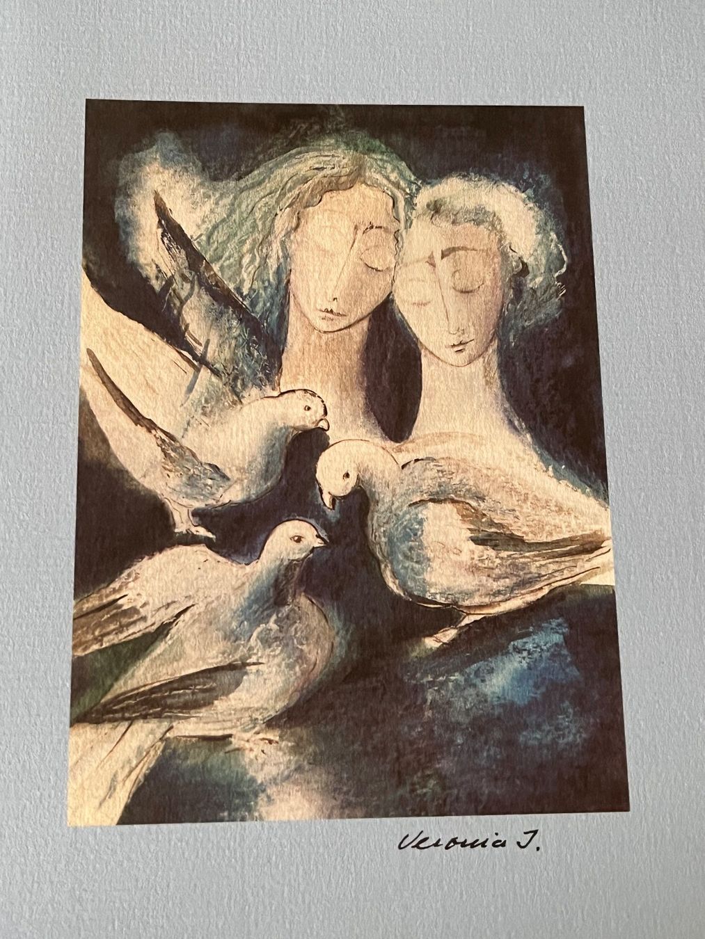Cartoline: Kunstkarten 4 Stk. Weihnachten Tauben Engel – Nuovo (secondo la descrizione) da Kirchleerau venduto da Dalmi220 2