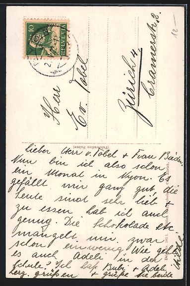 Cartoline postali: AK Nyon, Le Château, 1922 – Usato da Berlin venduto da bartko-reher 1