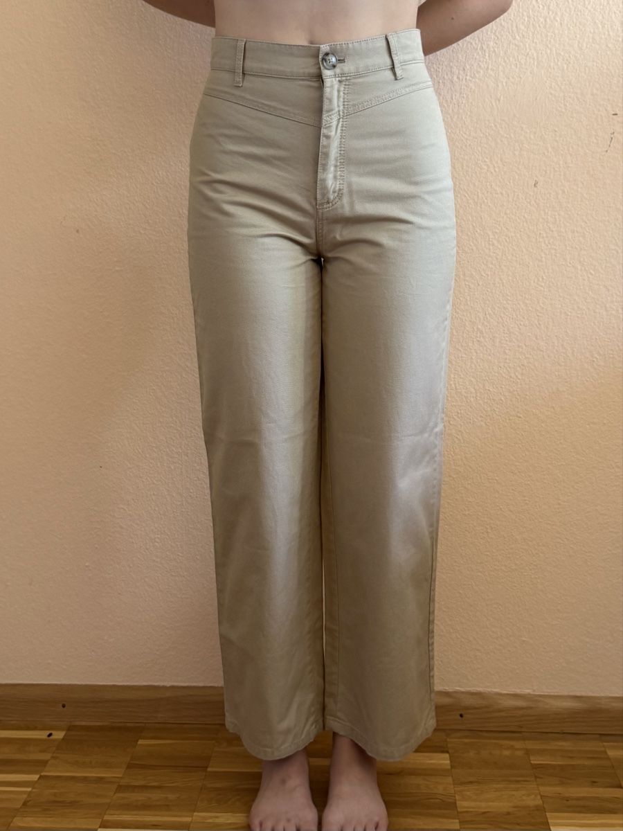 Massimo Dutti Hosen: MASSIMO DUTTI BEIGE TROUSERS S-M – Neu (gemäss Beschreibung) aus Puplinge von yav_9r9f 3
