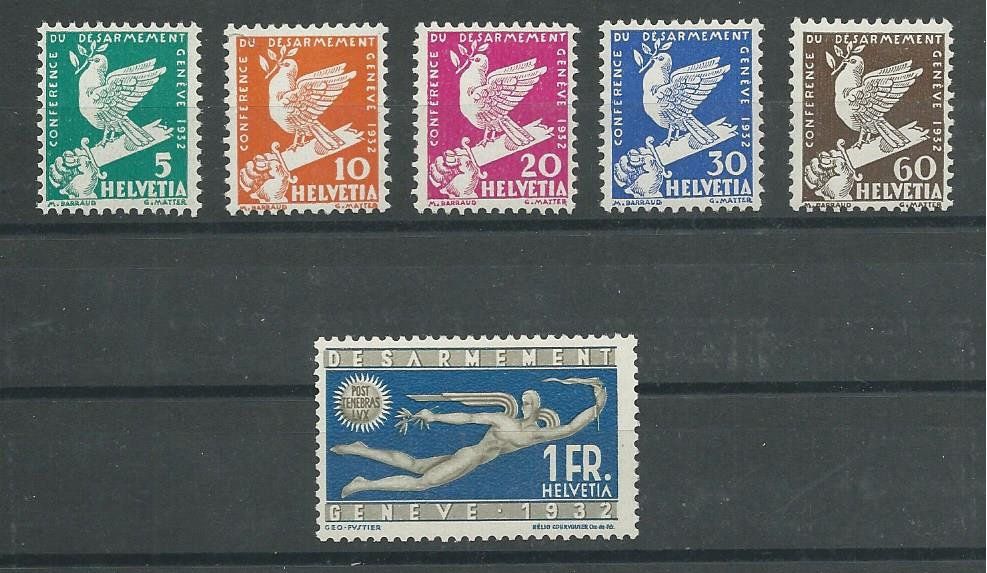 Tutti i francobolli: 1932 Nr. 185-190 * – Usato da Basel venduto da Melphi