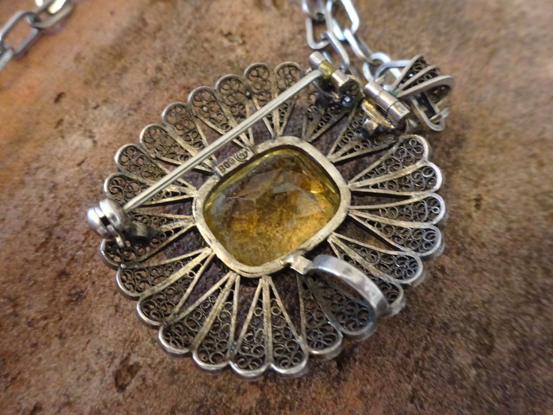 Catenine: Kette Madeira-Citrin / 800 Silber – Usato da Esslingen venduto da FetteSchnecke 7