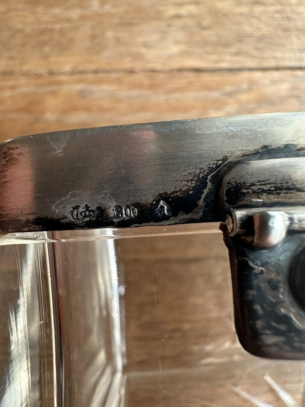 Bicchieri: Glasdose mit Silberdeckel – Usato da Luzern venduto da Johannas-flohmarkt 4
